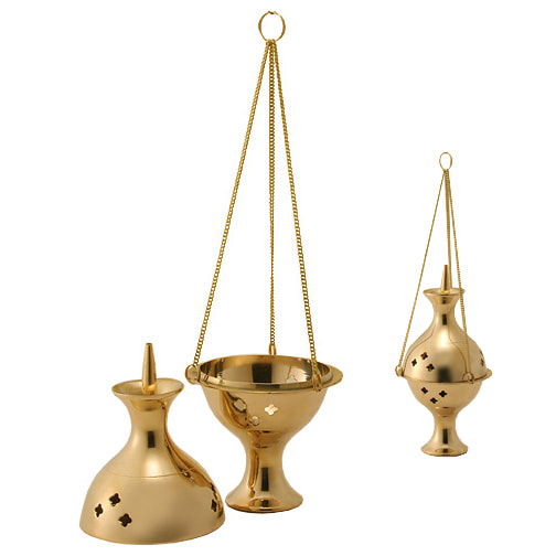 6" Inch Brass Hanging Censer Incense-Resin-Cone-Charcoal-Burner-Accessories-NEW 